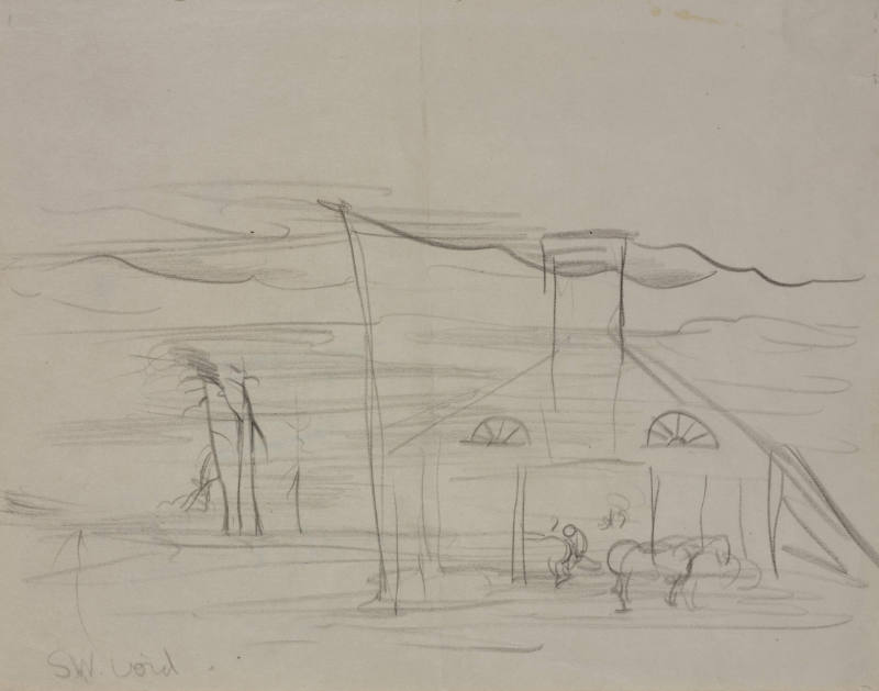 Preliminary Sketch No. 1 for Country Blacksmith Shop