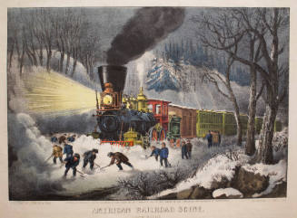 American Railroad Scene:  Snowbound