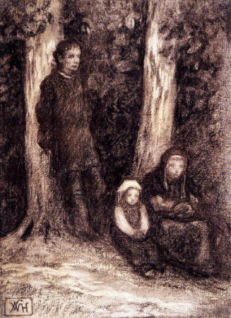 Study for "Three Generations," also titled "Brittany Peasants at a Fete Listening to Music"