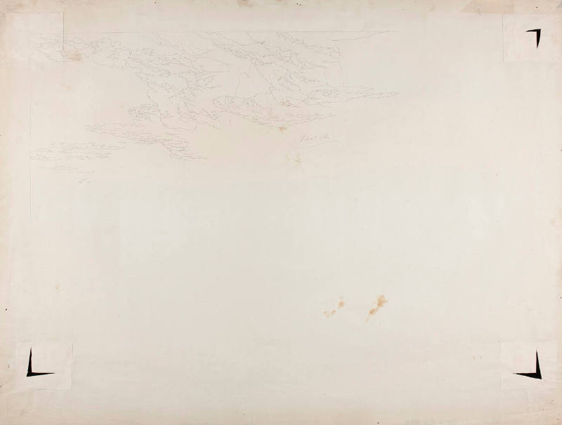 Tracing of the Sky of Thomas Cole's 'Voyage of Life: Childhood' (reversed)