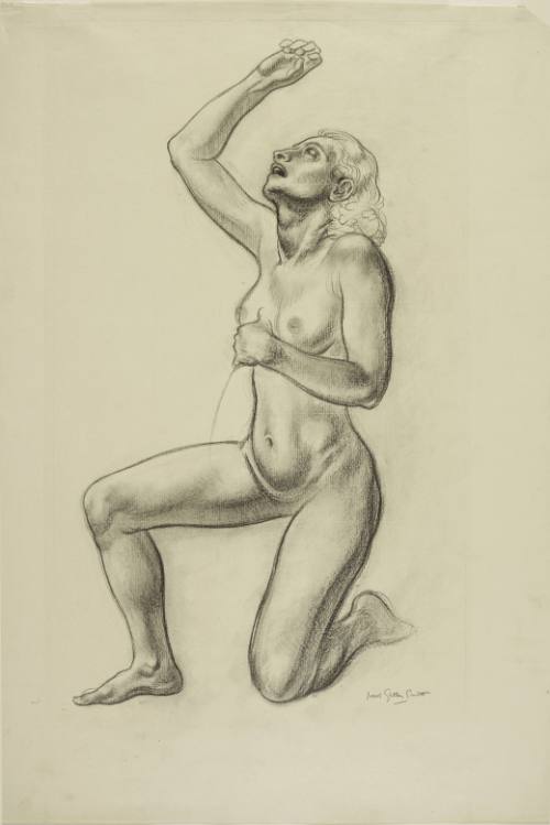 Kneeling Female Nude, Facing Left