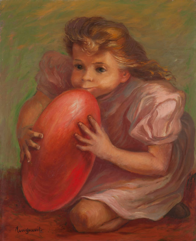 Child Blowing Balloon