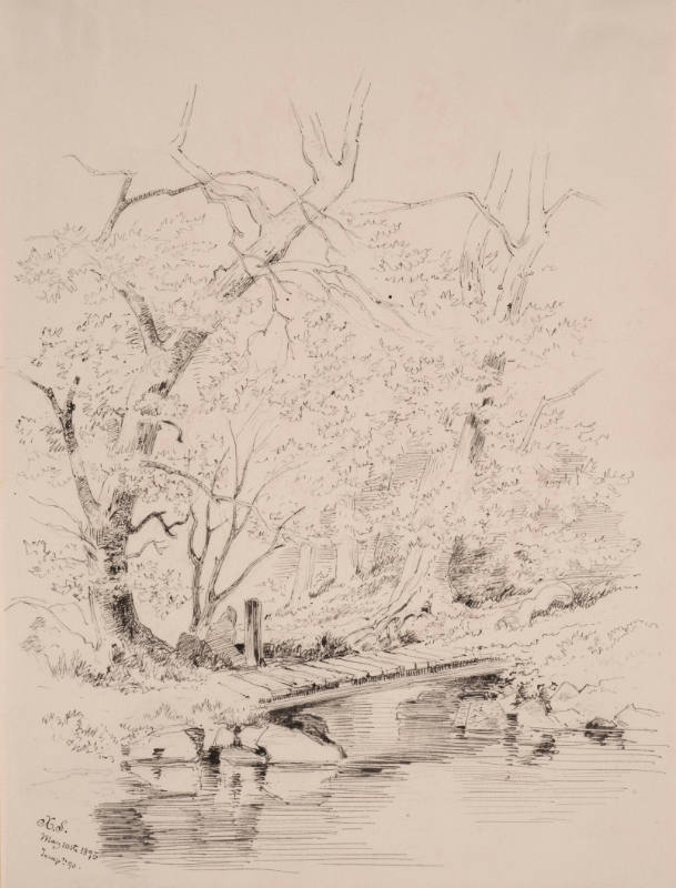 Bridge in a Wooded Landscape