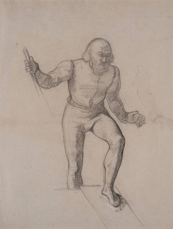 Disembarking Figure: A Preliminary (Unused) Study for "The Landing of Columbus on San Salvador, October 12, 1492"