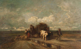 Landscape with Figures, Oxen and Cart