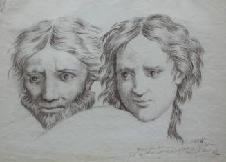 Study of Two Heads from an Unidentified Print