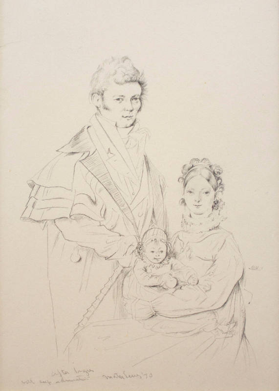 Copy of Portrait Drawing by J.A.D. Ingres