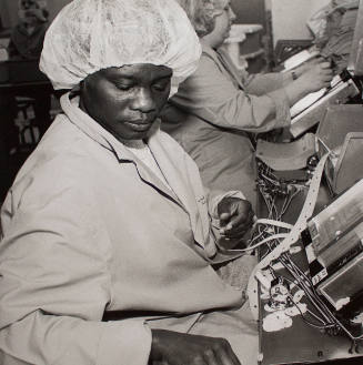 Woman with Protective Cap