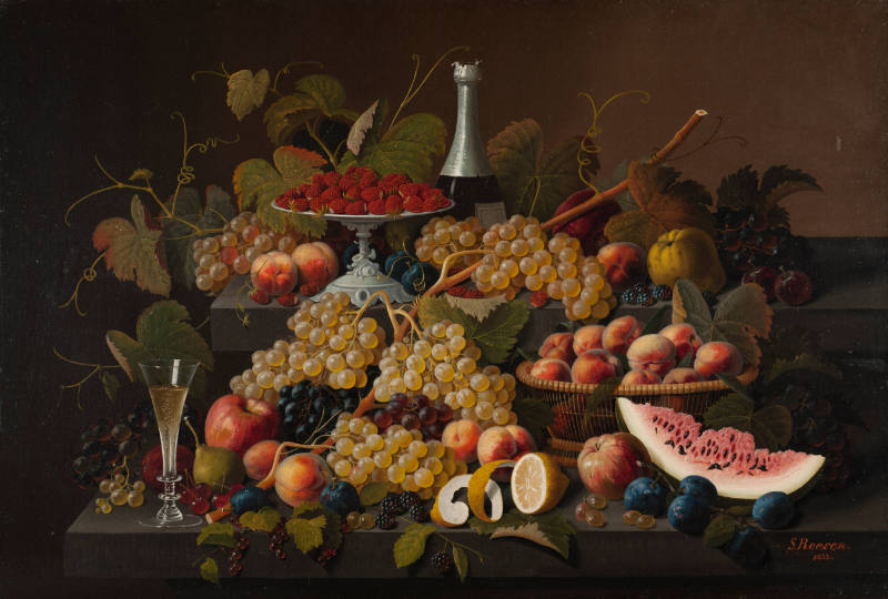 Still Life with Fruit and Champagne