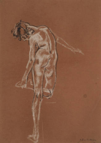 Nude Figure Looking Down