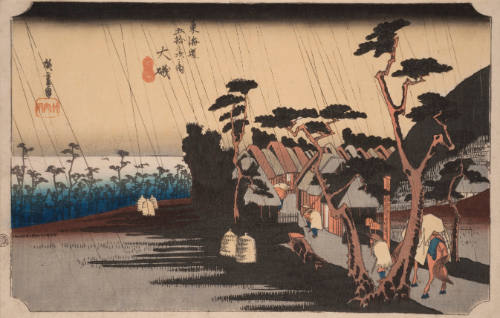 Oiso: The Rain of Tora (from Fifty-Three Stations of the Tokaido)