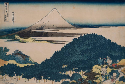 The Round-Cushion Pine in Aoyama (from Thirty-Six Views of Mount Fuji)