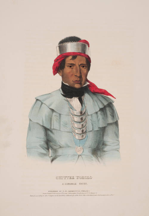 Portrait of Chittee Yoholo:  A Seminole Chief