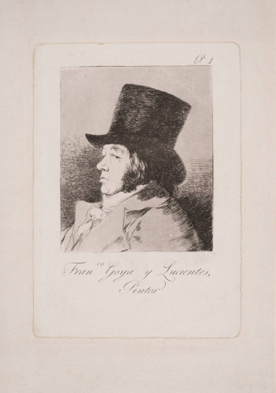 Self Portrait, The Caprices, Plate 1