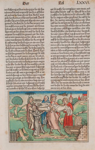 The Burial of Aaron (Numbers 20:29) [from the Nuremberg Bible of 1483]