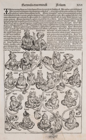 Japhet and His Descendants (from 'Liber Chronicarum' known as The Nuremberg Chronicle)