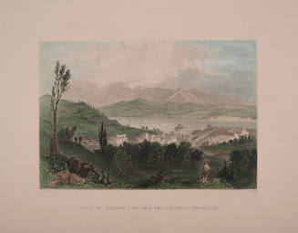 View of Hudson City and the Catskill Mountains