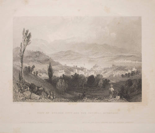 View of Hudson City and the Catskill Mountains