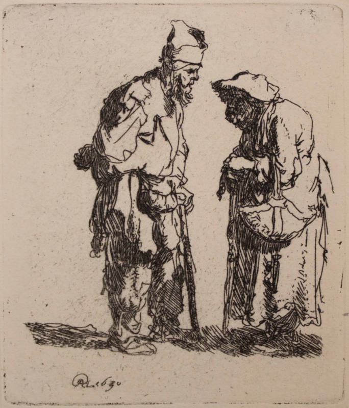 Beggar Man and Beggar Woman Conversing