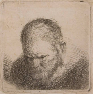 Small Bust of a Bearded Man Looking Down