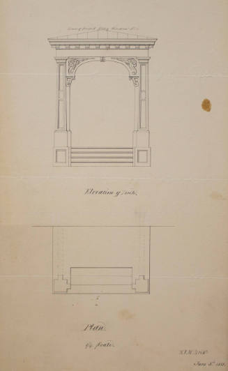 Elevation of the Porch for Fountain Elms