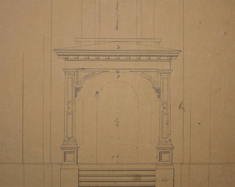 Elevation of the Front View of the Porch