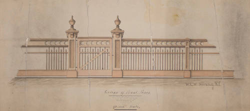 Elevation of Front Fence