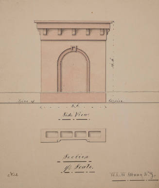 Elevation of Side View of Chimney