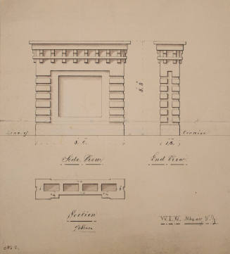 Elevation of Side and End View of Chimney