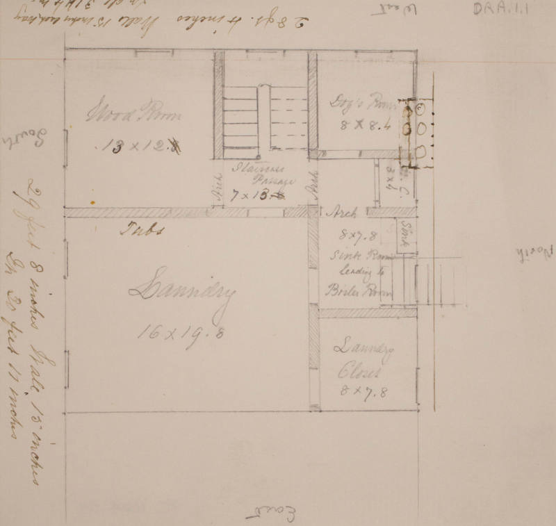 Floor Plan for the Wood, Laundry and Dog's Room