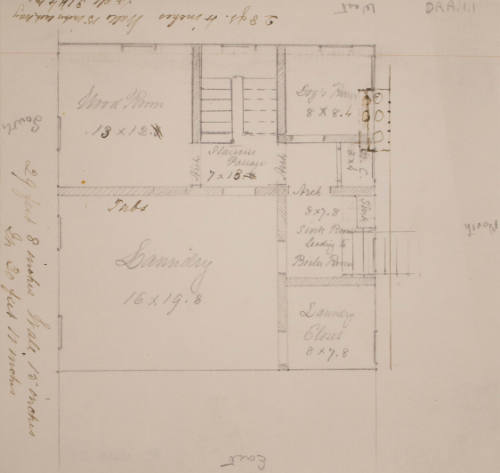 Floor Plan for the Wood, Laundry and Dog's Room