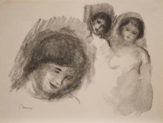 La Pierre aux trois croquis (The stone with three sketches), from Douze lithographies originales de Pierre-Auguste Renoir