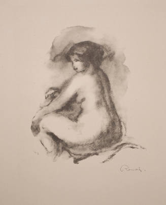 Étude de femme nue assise (Study of a seated nude woman), from Douze lithographies originales de Pierre-Auguste Renoir