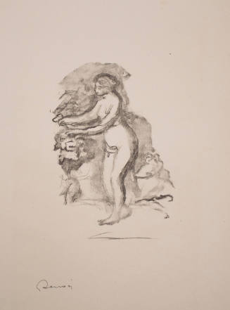 Femme aux cep de vigne (Woman with a vine), from Douze lithographies originales de Pierre-Auguste Renoir