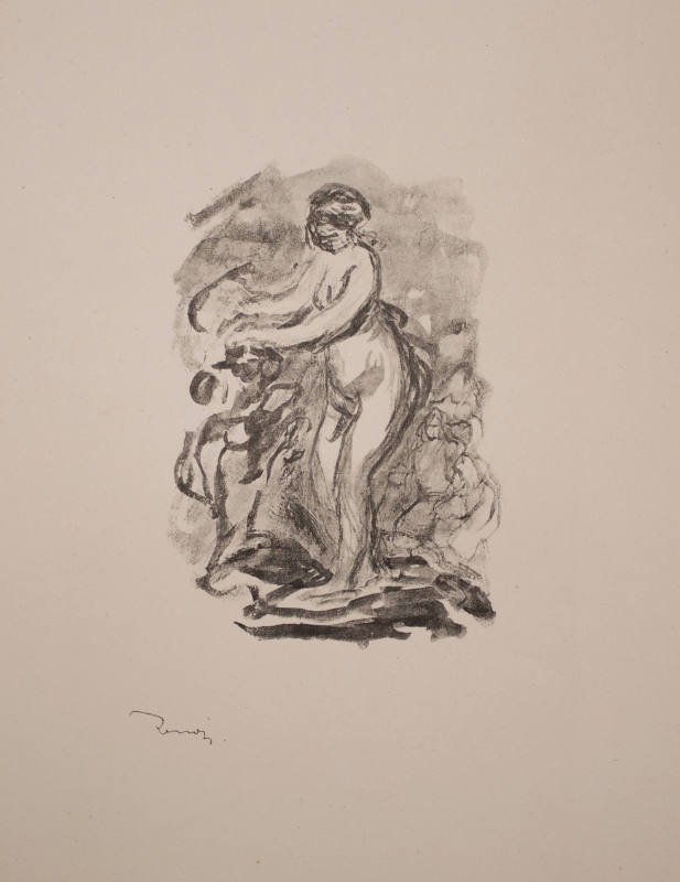 Femme aux cep de vigne, première variante (Woman with a vine, first variant), from Douze lithographies originales de Pierre-Auguste Renoir