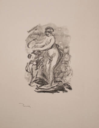 Femme aux cep de vigne, première variante (Woman with a vine, first variant), from Douze lithographies originales de Pierre-Auguste Renoir