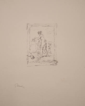 Femme aux cep de vigne, deuxième variante (Woman with a vine, second variant), from Douze lithographies originales de Pierre-Auguste Renoir