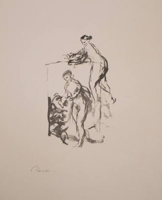 Femme aux cep de vigne, troisième variante (Woman with a vine, third variant), from Douze lithographies originales de Pierre-Auguste Renoir