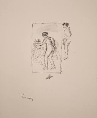 Femme aux cep de vigne, quatrième variante (Woman with a vine, fourth variant), from Douze lithographies originales de Pierre-Auguste Renoir