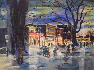 Oneida Square from Fountain Elms (Winter Evening)