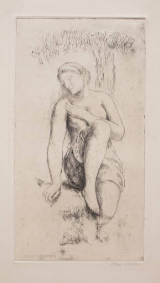 Female Nude and Tree