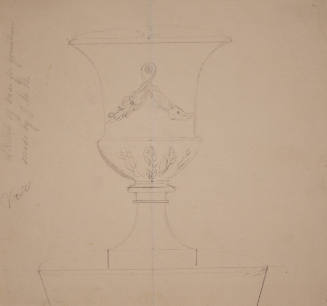 Elevation of the Vase for the Fountain at Fountain Elms, Utica, New York