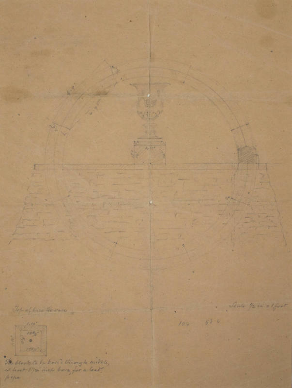 Plan for the Alteration of the Basin of the Fountain at Fountain Elms, New York