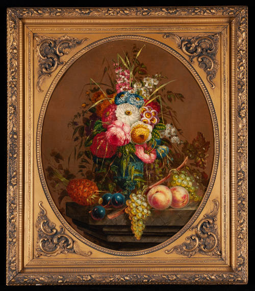 Flowers and Fruit Still Life