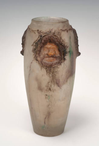 Vase (Trois masques antiques lauriers)