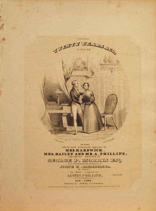 'Twenty Years Ago, A Ballad' by Austin Philips, Poetry by George P. Morris