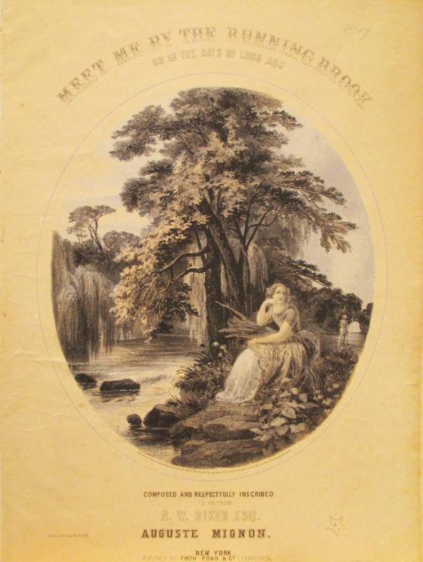 'Meet Me by the Running Brook, or, In the Days of Long Ago' By Auguste Mignon