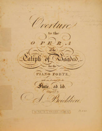 'Overture to the Opera of the Caliph of Bagdad' By A. Boieldieu